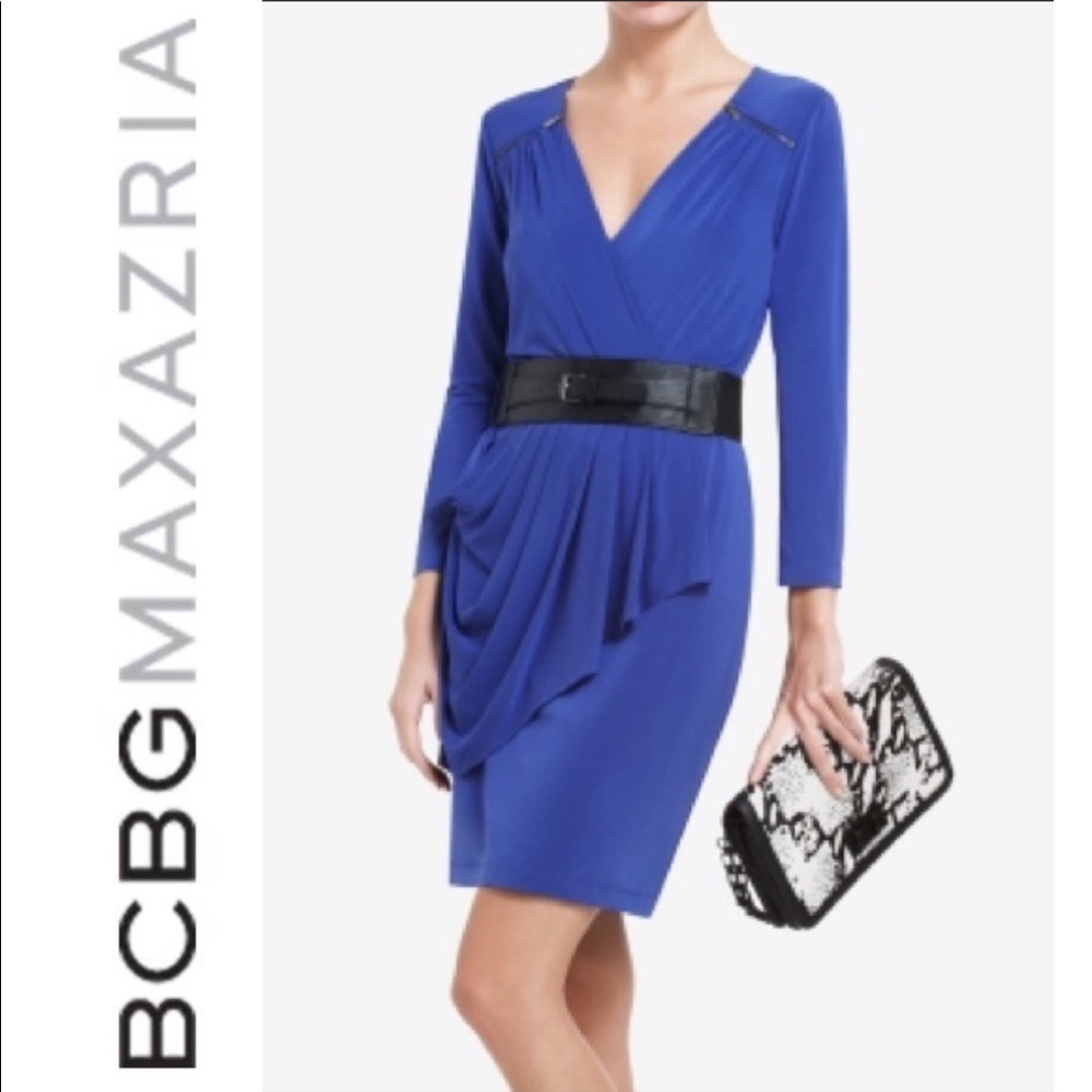 NWT BCBG “Myrna” draped jersey dress